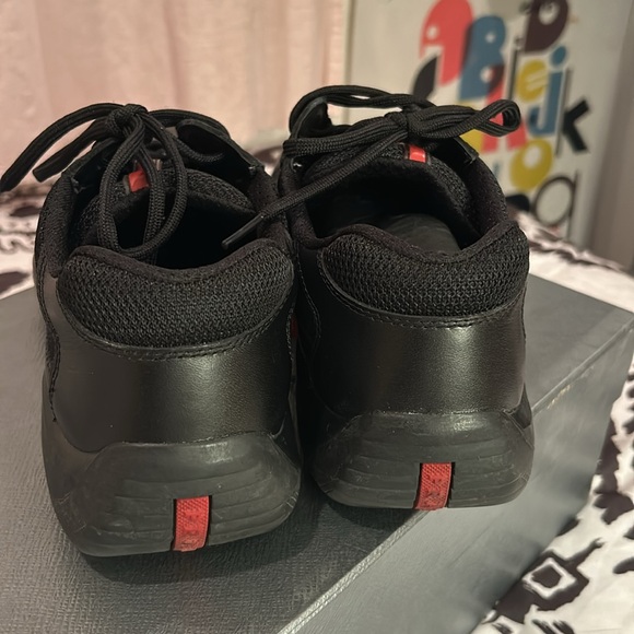 Mens Black PRADA Nevada Bike Trainers - Picture 3 of 9